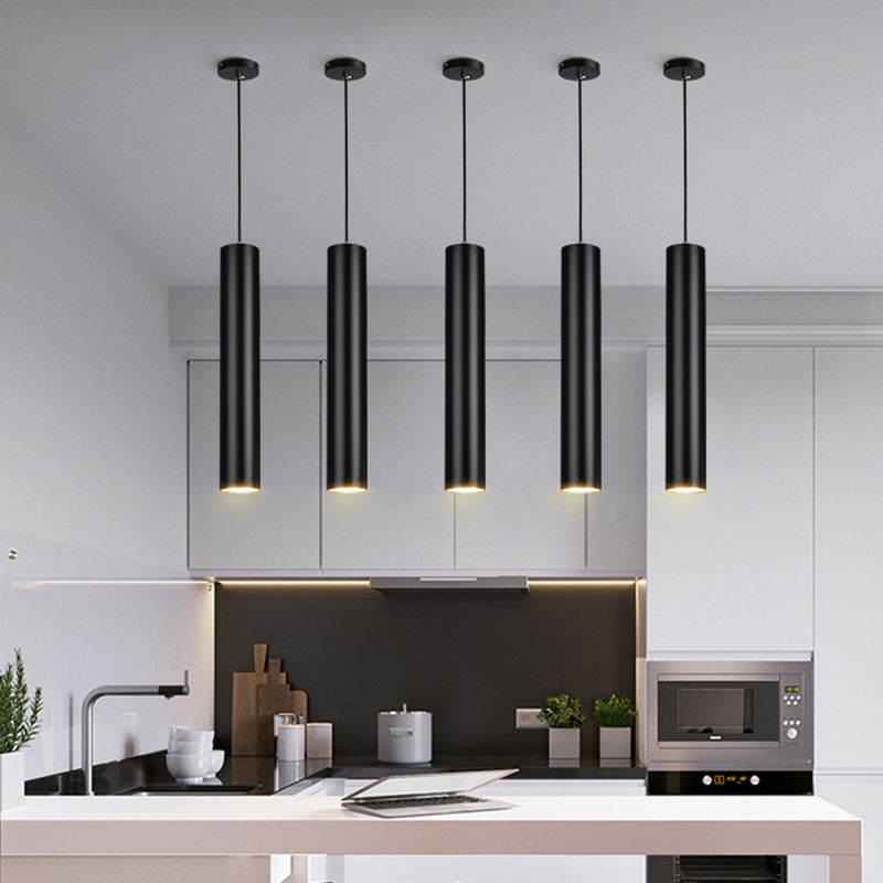 Dimmable led Pendant Lamp Long Tube lamp Kitchen Island Dining Room Shop Bar Decoration Cylinder Pipe Pendant Light Kitchen Lamp