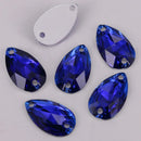 100pcs/Lot, 7*12mm, 10*14mm, 10*18mm, 17*28mm Colors Flat Back Resin Teardrop Sew On Stones