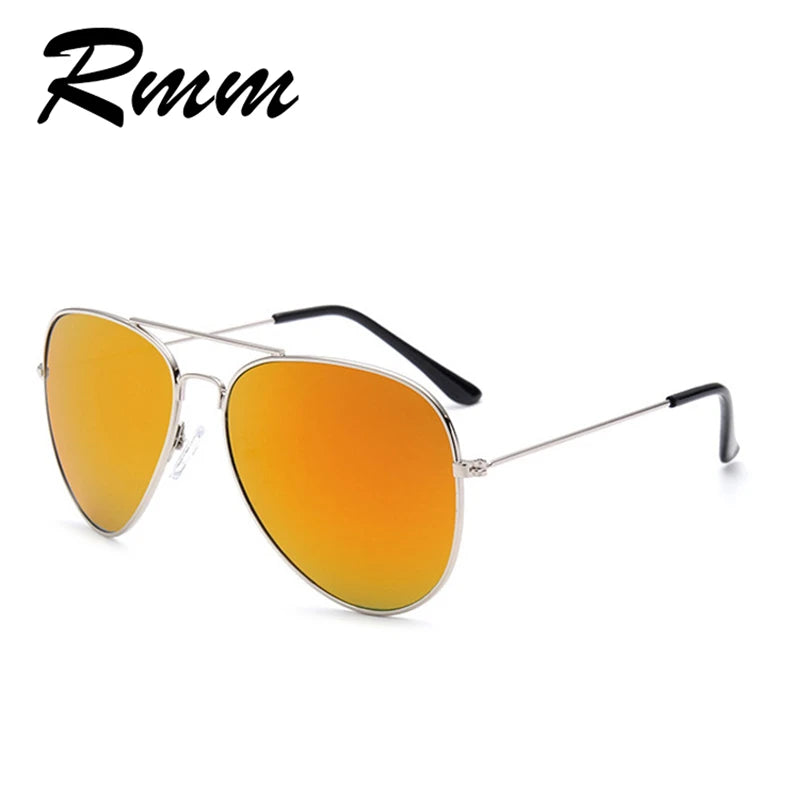 RMM Fashion Sunglasses Women brand designer metal Reflective Sun Glasses Men Mirror oculos de sol