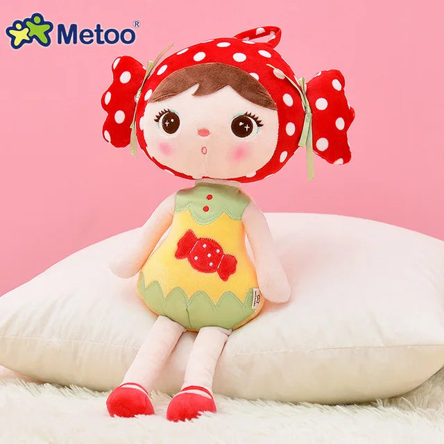 Metoo Doll Cute Cartoon Girls Baby Soft Plush Stuffed Toys Kawaii Sweet Animals For Kid Children Christmas Birthday Gift