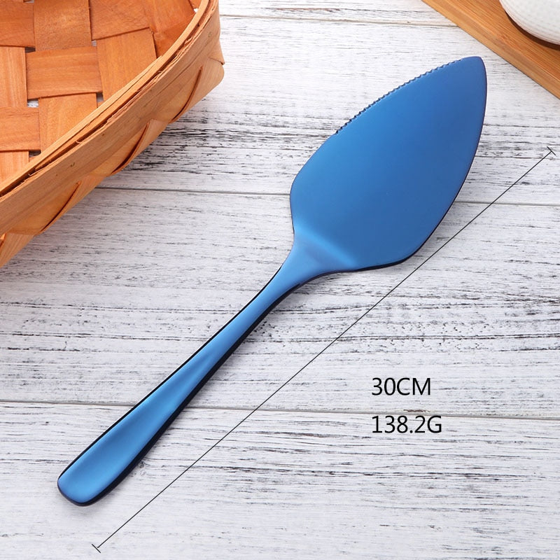 Stainless Steel Cake Shovel Serving Knife and Cake Fork Set Baking Tool for Pie Pizza Server Kitchenware Baking &amp; Pastry Spatula