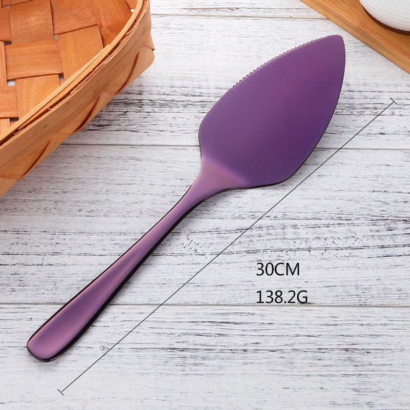 Stainless Steel Cake Shovel Serving Knife and Cake Fork Set Baking Tool for Pie Pizza Server Kitchenware Baking &amp; Pastry Spatula