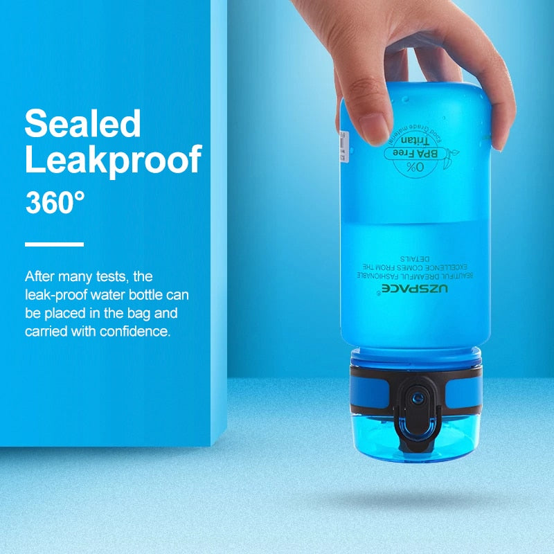 UZSPACE 350ML Sport Water Bottle for Kid Shaker Drink Portable leakproof Baby Feeding Cups Eco-friendly Tritan Plastic BPA Free