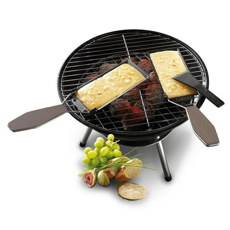 Grill Cheese Raclette Set Non-stick Griller Mini BBQ Cheese Board Baked Cheese Oven Iron Swiss Cheese Melter Pan Tray