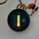 2" 52mm DC 12V/24V Universal Adjustable Auto Car Motorcycle Fuel Level Meter Gauge Blue/Green 8 LED Light Display Fuel C45