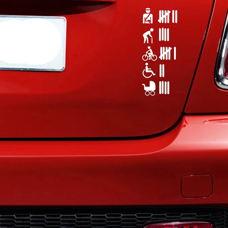 15 * 6cm travel list adjustment sticker interesting traffic warning window bumper novel JDM drift vinyl car sticker