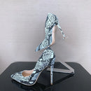 2018 Spring Brand Shoes Woman High Heels Womens Lady Pumps High Heel Shoe Ladies Shoes Snake Printed beige bottom 8 10 12 cm