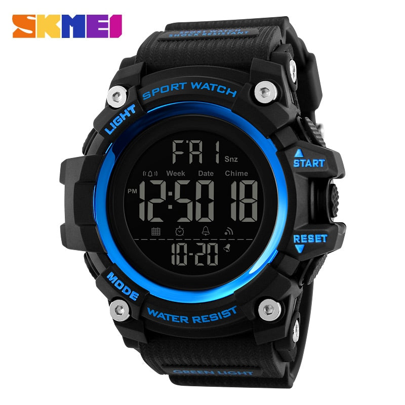 SKMEI Countdown Stopwatch Sport Watch Mens Watches Top Brand Luxury Men Wrist Watch Waterproof LED Electronic Digital Male Watch