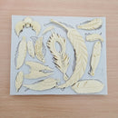 Feather Sugar Buttons Silicone Mold Fondant Mold Cake Decorating Tools Chocolate Gumpaste Mold K136