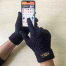 Fashion Winter Acrylic Wool Plus Plush Thick Jacquard Knit Warm Half Finger Mittens Men Full Finger Touch Screen Gloves C2