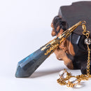 High Quality Natural Labradorite Pendulum For Dowsing Natural Stone Pendant Healing Crystals Pendule Chakra Crystal Pendulum