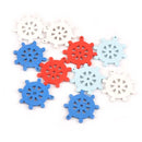 50pcs 20-35mm Blue Anchor/ship/rudder Pattern Wood Decoration For Home Drop Hanging DIY Crafts Scrapbooking Embellishments M1993