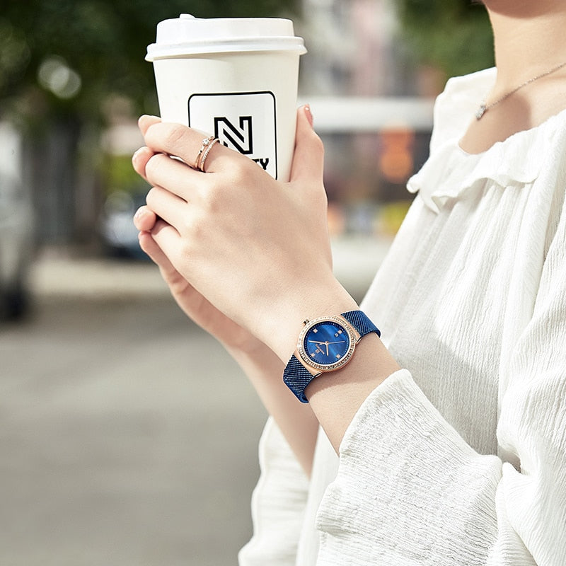 Women Watch NAVIFORCE Fashion Casual Quartz Watches Ladies Waterproof Wristwatch Stainless Steel Girl Clock Relogio Feminino
