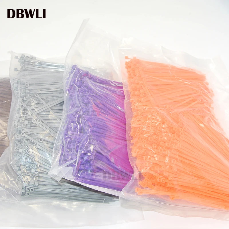 wholesale 1000pcs  4" inch  2*100mm  black white blue Red Green orange purple Cable Wire Zip Ties  Self Locking Nylon Cable tie