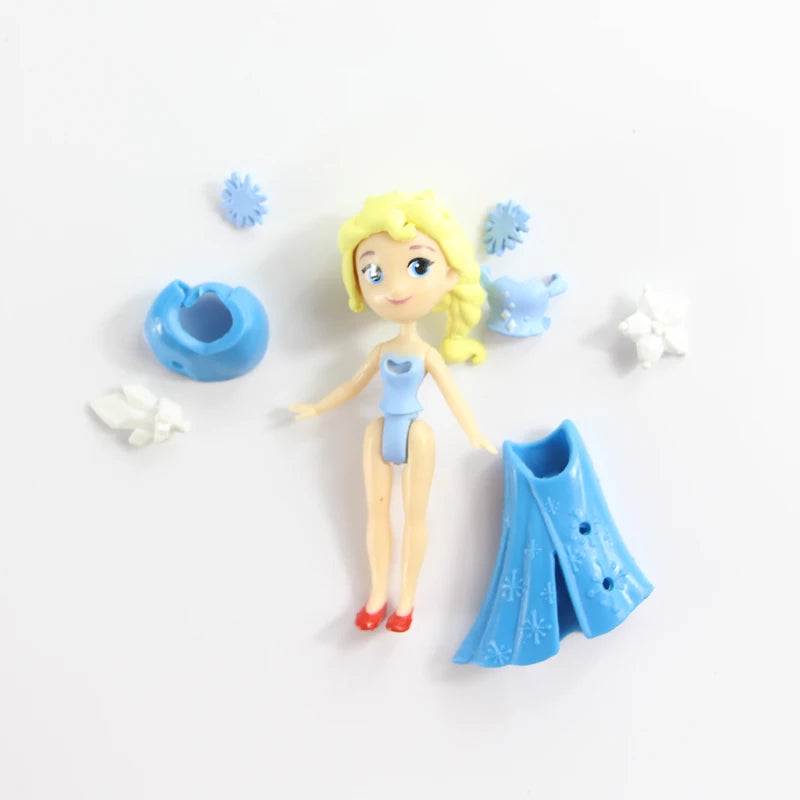 Frozen 5pcs/set Kawaii Assembly Elsa Anna Olaf Sven Kristoff Action Figure Toys