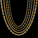 2MM Mini Two Tone Stainless Steel Chain Necklace For Women Female Gold Color Collar Necklace Fashion Jewelry Sale
