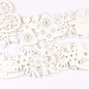 5pcs+1m hemp rope Christmas Tree Ornament Wooden Hanging Pendants Christmas tree snow angel Star Christmas Decorations for Home