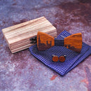 Montpellier Wood France Skyline Wooden Bow ties  Butterfly Gravata Skyline Ties For Men Cufflinks noeud papillon cravate for men