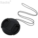 37 40.5 43 46 49 52 55 58 62 67 72 77 82mm Camera Lens Cap Snap-on Cap Cover With Anti-lost Rope For Nikon Canon Camera Lens