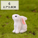 1 Pcs 12 Style Cute Rabbit Easter Miniature Hare Animal Figurine Resin Craft Mini Bunny Ornament Fairy Garden Supplies