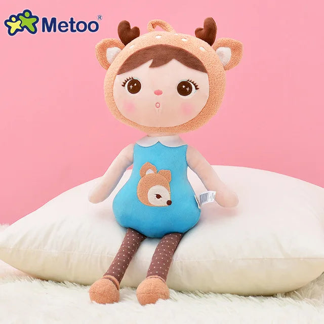 Metoo Doll Cute Cartoon Girls Baby Soft Plush Stuffed Toys Kawaii Sweet Animals For Kid Children Christmas Birthday Gift