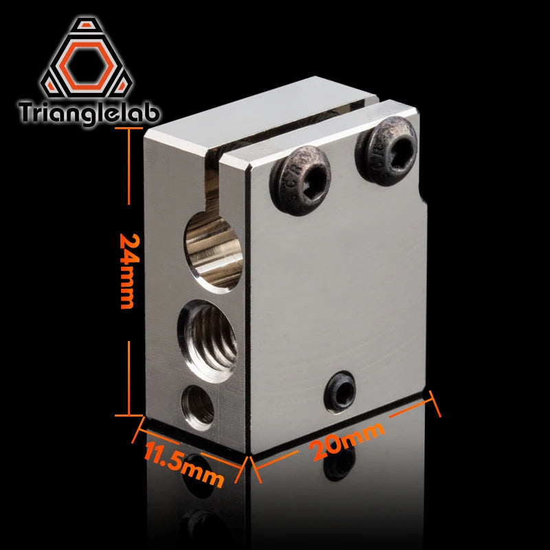 Trianglelab PT100 Volcano Plated Copper Heat Block For Volcano Hotend 3D Printer Heate Block For DDB Extruder
