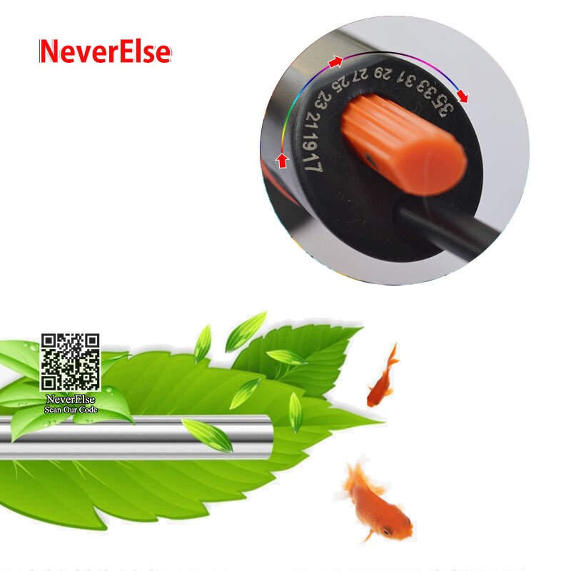 Super Aquarium Heater Submersible Heating Rod 17-35DegreeCelsius Adjustable 50/100/200/300/500W to Control Fish Tank Temperature