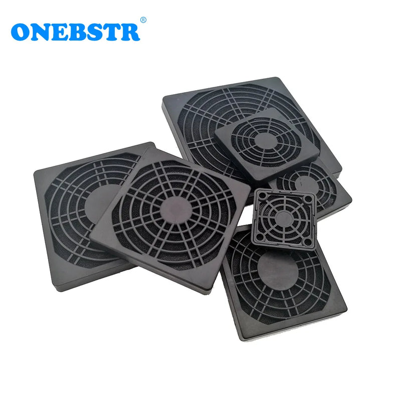 High-Quality Dust Cover Plastic Dust-Proof Net Computer Case Fan 4/5/6/7/8/9/12CM Three In One Grille For  AC/DC Fan Hot Sales