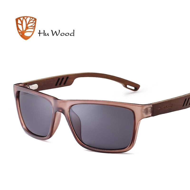 HU WOOD Brand Design Zebra Wood Sunglasses For Men Fashion Sport Color Gradient Sunglasses Driving Fishing Mirror Lenses GR8016