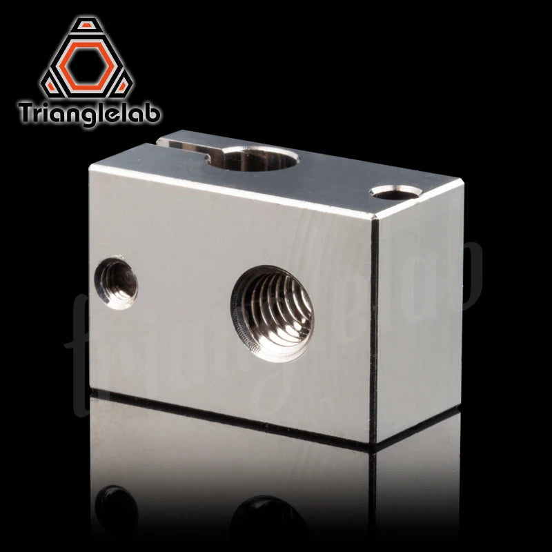 trianglelab PT100 V6 Plated Copper Heat Block For ED V6 Hotend 3D Printer HeateD Block for Sensor Cartridge DDB Extruder