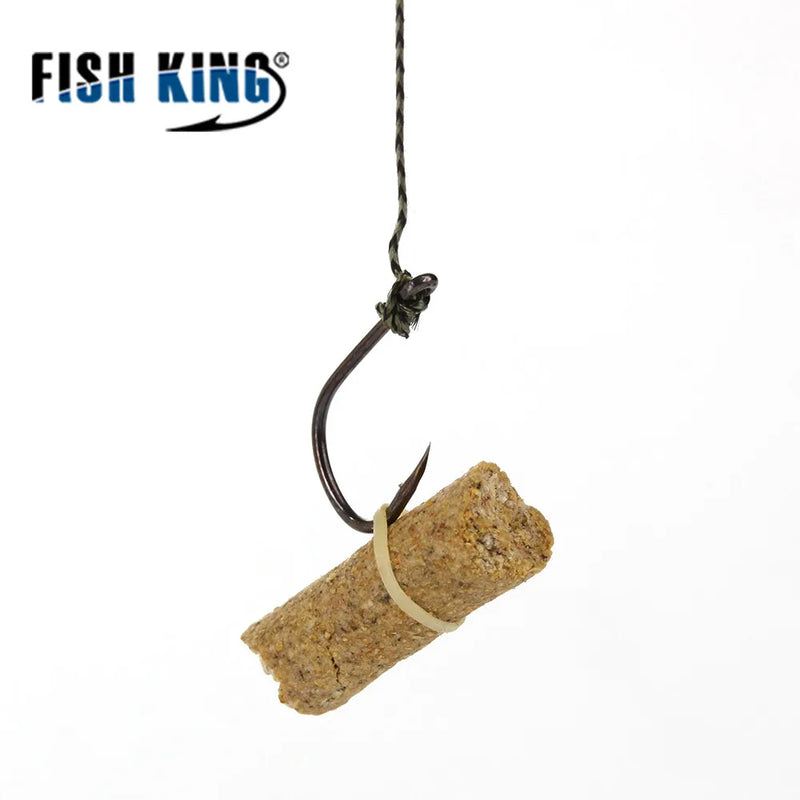 FISH KING Fishing Bait Cage 20g 30g Fish Bait Lure Copper Trap Basket Feeder Holder With Hooks Carp Fishing Tackle Accessories