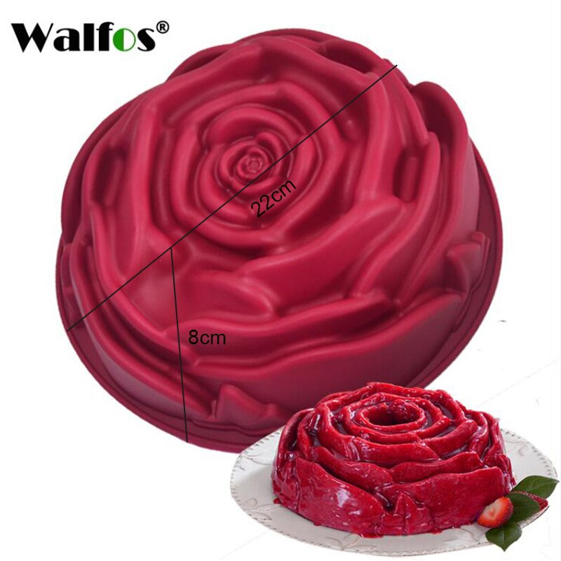 WALFOS 3D Handmade Round Shape Silicone Cake Mold 3Cupcake Jelly Pudding Cookie Mini Muffin Soap Mold DIY Baking Tools