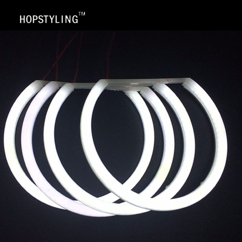 Car-styling 1 SET (2X 146mm+2X 131 mm )White Halo Cotton Light car smd LED Angel eyes for BMW E46 non projector auto lighting