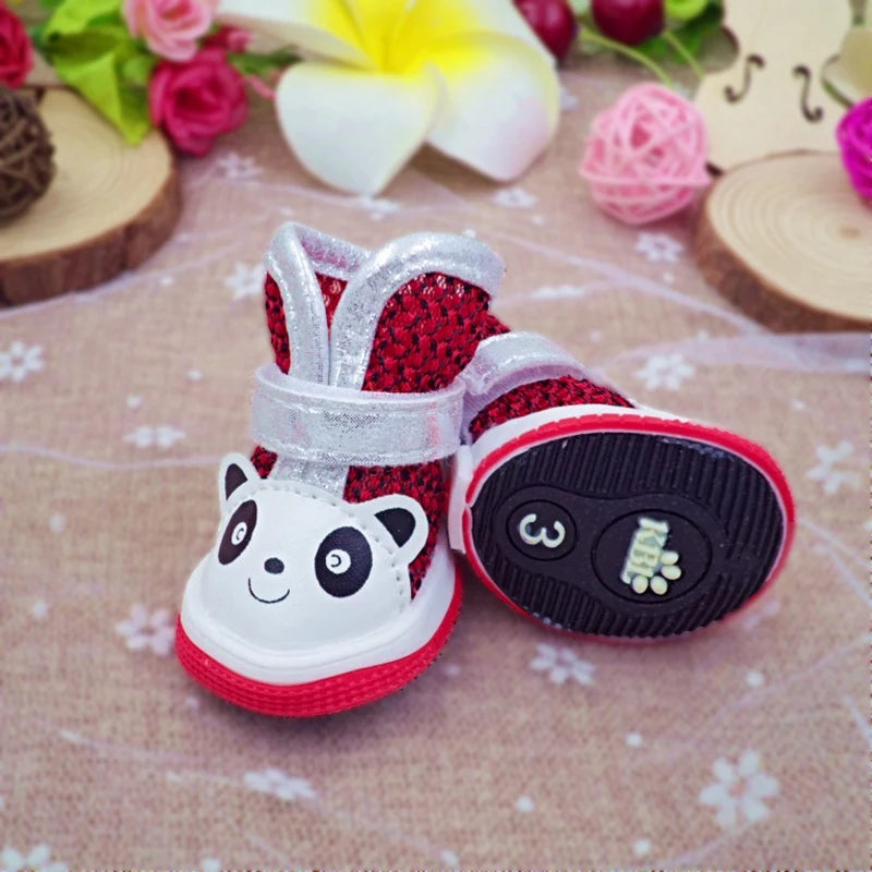 Cute Panda Pet Shoes For Puppies Little Small Dogs Summer Breathable New Cat Boots Footwear Accessories For Yorkshire Products