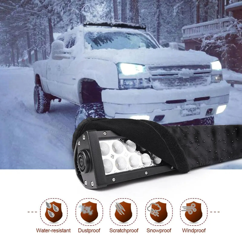 MICTUNING 22" 32'' 42'' 52'' LED Light Bar Cover Universal Straight  Curved LED Bar Dustproof Windproof Protective Sleeve Bag