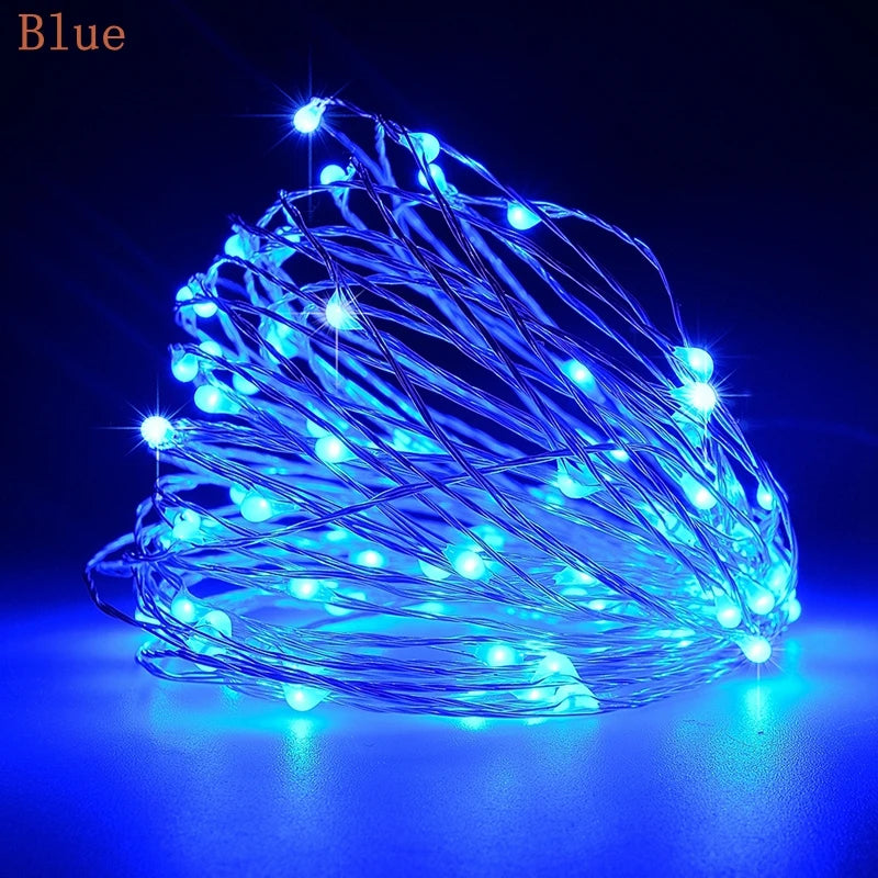 Christmas LED String light 2M 5M 10M 3AA Battery Operated Garland Outdoor Indoor Home Christmas Decoration fairy Light Led Strip