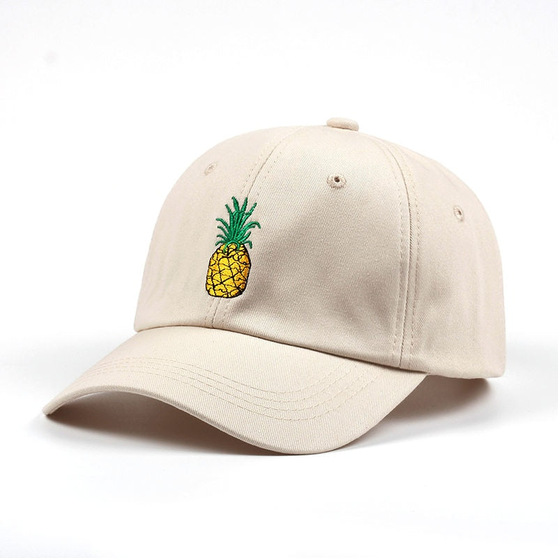 TUNICA Pineapple Embroidery Baseball Cap Cotton 100% Hipster Hat Fruit Pineapple Dad Hat Hip Hop Cotton Snapback Cap hats