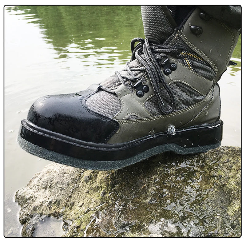 Fly Fishing Shoes Felt Sole Wading Waders With Nails Aqua Upstream Hunting Sneakers Boot Breathable Rock Sport No-slip For Pants