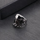 European and American men's titanium steel skull ring stainless steel ghost head punk retro ring accessories