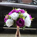 10PCS/Lot 15 Head Road led Flowers Wedding Fabric&Plastic Simulation Rose Road Lead Party Centerpiece Flores Home Decoration