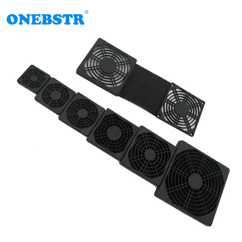 High-Quality Dust Cover Plastic Dust-Proof Net Computer Case Fan 4/5/6/7/8/9/12CM Three In One Grille For  AC/DC Fan Hot Sales