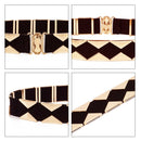High Fashion Geometric Elastic Fabric Metal Female Belts For A Dress Designer Brand Luxury Women Waistband for Jeans and Skirt