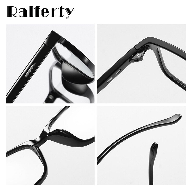 Ralferty Anti Blue Ray Glasses Computer Glasses Men Women Ultra-light Eyeglasses Myopia Prescription Spectacle Black Oculo D1827