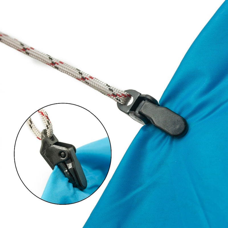10pcs/batch travel outdoor camping plastic double hole tent rope adjustable buckle curtain alligator clip factory brand clip