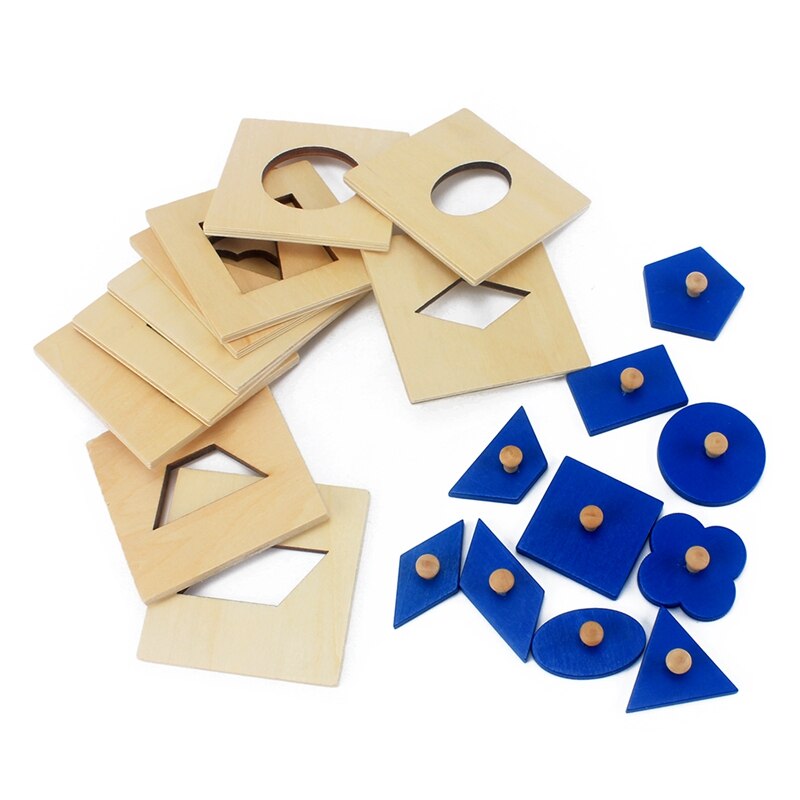 Family Version Baby Toy Montessori Wood Insets Set/10 Early Childhood Education Preschool Training Kids Toys Brinquedos Juguetes