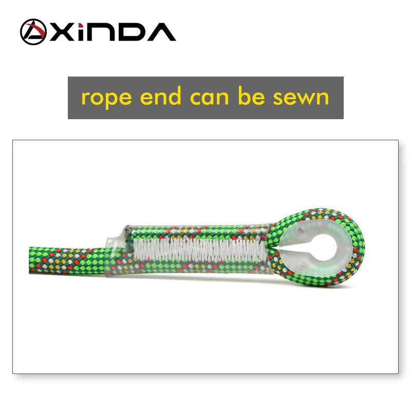 XINDA 9.8mm 10.5mm Diameter Rock Climbing Dynamic Rope Outdoor Hiking Power Rope High strength Cord Lanyard Safety Rope Survival