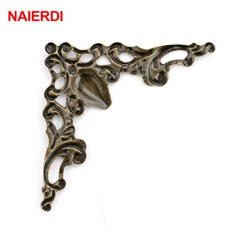 30PCS NAIERDI Metal Angle Corner Brackets Gold Bronze 40mm Notebook Cover For Menus Photo Frame Furniture Decorative Protector