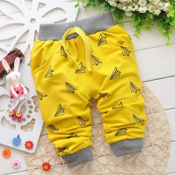 2016 new Spring Hot sale 0-2 years cartoon 4 colors cotton baby pants 7-24 month baby boy pants children girls harem pants