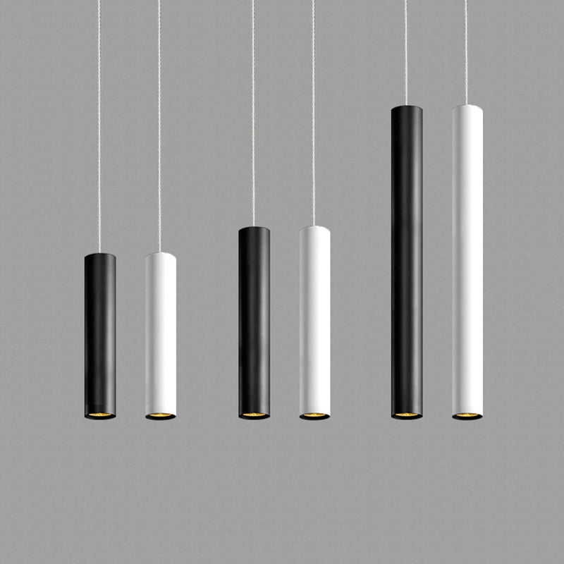 Dimmable led Pendant Lamp Long Tube lamp Kitchen Island Dining Room Shop Bar Decoration Cylinder Pipe Pendant Light Kitchen Lamp