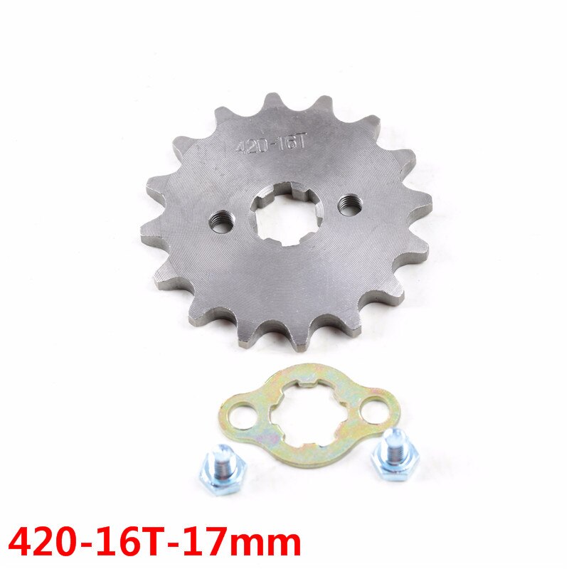 TDPRO 420 Chain 14T/15T/16T/17T 17MM Front Engine Sprocket Cog Fit Motorcycle ATV Gokart 50cc 70cc 90cc 110c 125cc Pit Dirt Bike